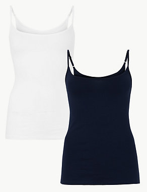 2 Pack Fitted Scoop Neck Camisole Top Image 2 of 5
