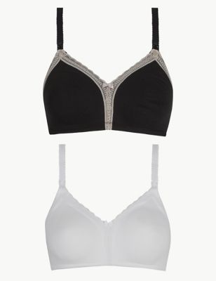 2 Pack Flexifit™ Maternity Padded Full Cup Bras B-G, M&S Collection