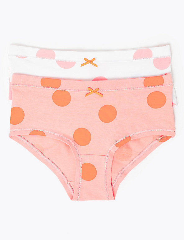 2 Pack Flexifit™ Spotty Shorts (6-16 Yrs) Image 1 of 2