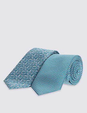 2 Pack Floral & Spotted Tie Image 2 of 3