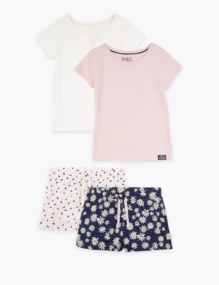 2 Pack Floral Short Pyjama Sets (1-7 Yrs) 2 of 6