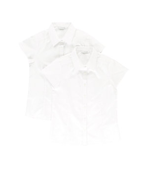 2 Pack Girls' Pure Cotton Blouses Image 2 of 4