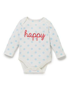 2 Pack Happy Smile Long Sleeved Bodysuits Image 2 of 3