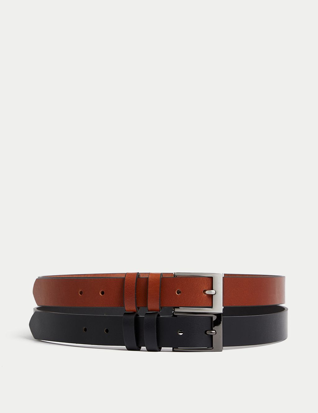 2 Pack Leather Smart Belts 1 of 2