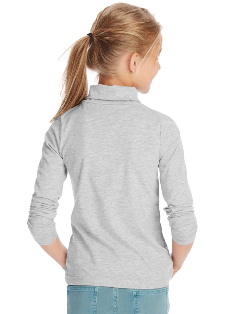 2 Pack Long Sleeve Roll Neck Tops with StayNEW™ (5-14 Years) 3 of 5
