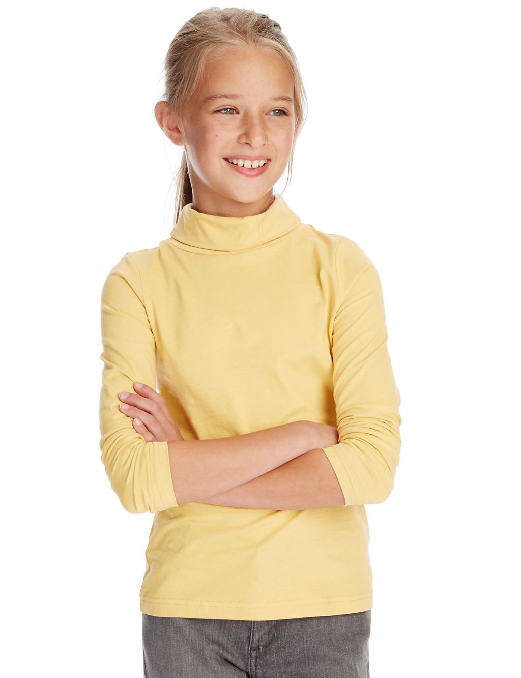 2 Pack Long Sleeve Roll Neck Tops with StayNEW™ (5-14 Years) 4 of 5