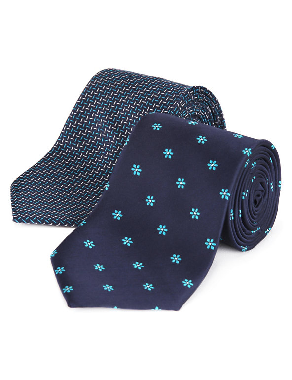 2 Pack Machine Washable Assorted Ties Image 1 of 1