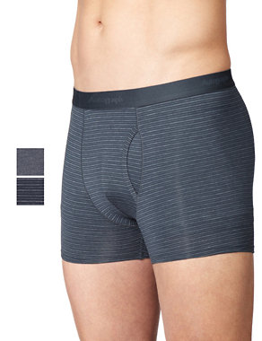 2 Pack Marl Striped Trunks Image 2 of 3