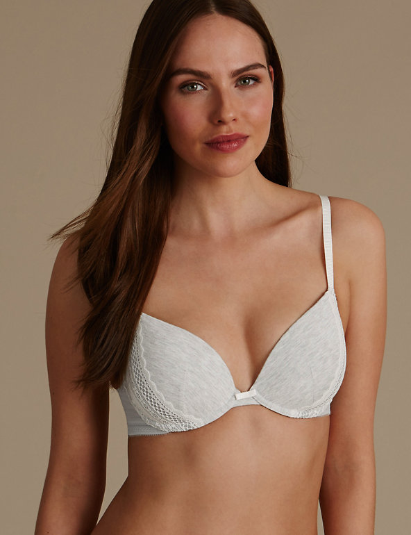 2 Pack Modal Blend Padded Plunge Bras A-DD, M&S Collection