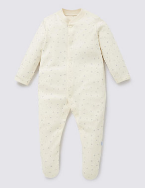 2 Pack Organic Cotton Sleepsuits Image 2 of 5