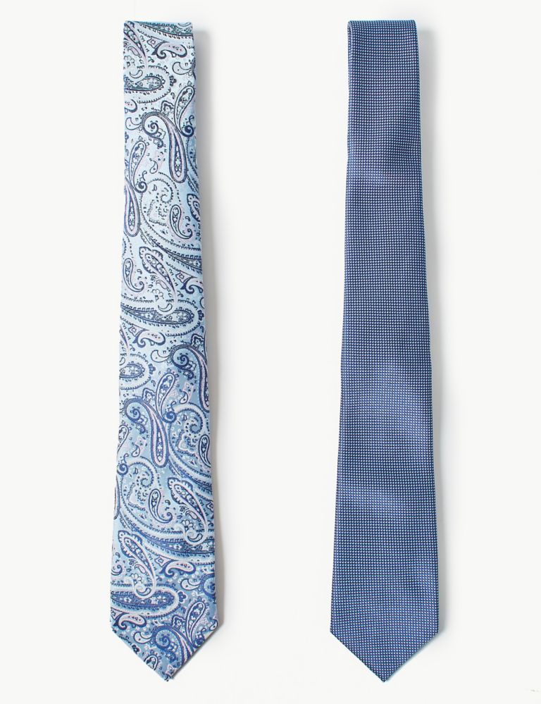 2 Pack Paisley & Textured Tie 1 of 5