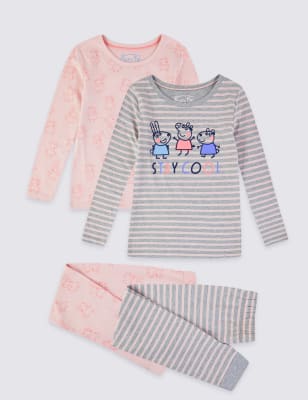 2 Pack Peppa Pig Pyjama Sets 1 7 Years