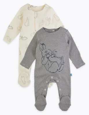 2 Pack Peter Rabbit™ Sleepsuits (7lbs 