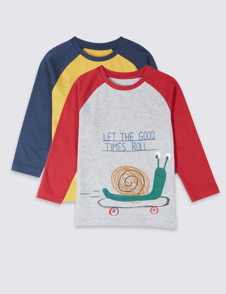 2 Pack Printed Tops (3 Months - 7 Years) 1 of 7
