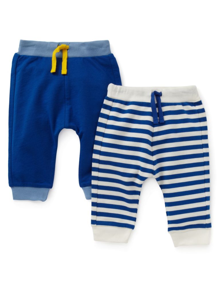 2 Pack Pure Cotton Assorted Joggers 1 of 2