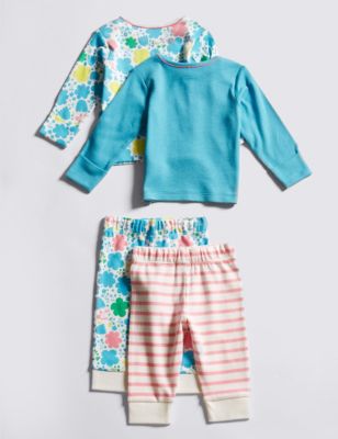 2 Pack Pure Cotton Assorted Pyjamas Image 2 of 6