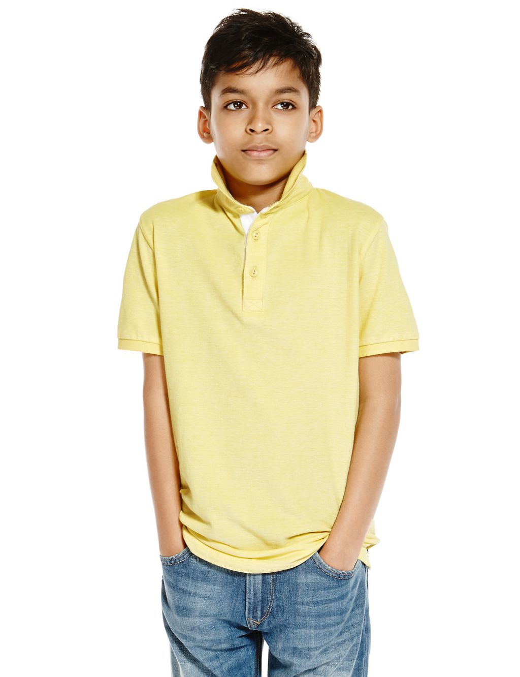 2 Pack Pure Cotton Birdseye Polo Shirts (5-14 Years) 4 of 5