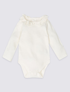 2 Pack Pure Cotton Bodysuits (6½lbs-12 Mths) Image 2 of 5