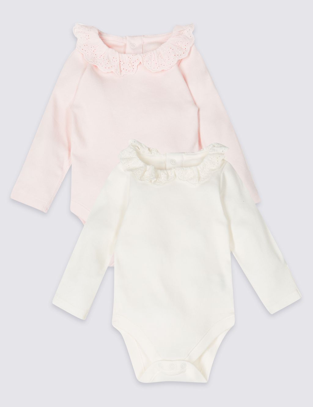 2 Pack Pure Cotton Bodysuits (6½lbs-12 Mths) 3 of 5