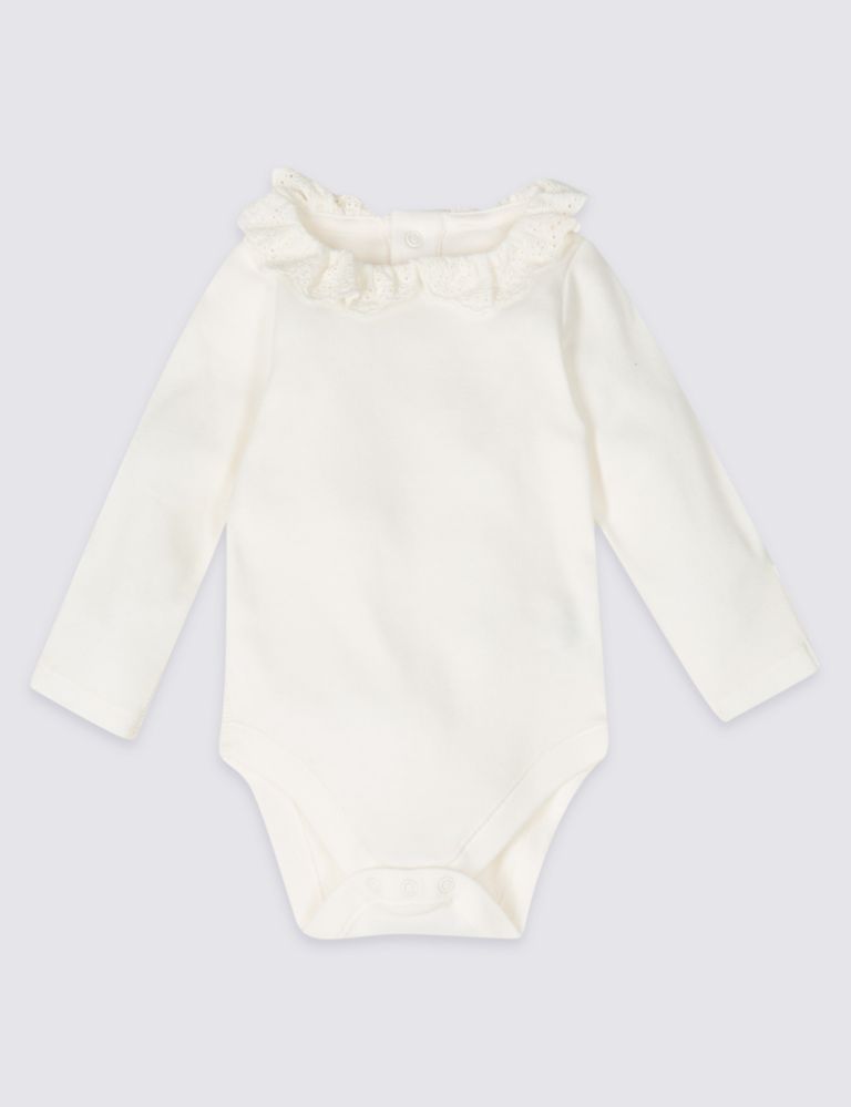 2 Pack Pure Cotton Bodysuits (6½lbs-12 Mths) 2 of 5