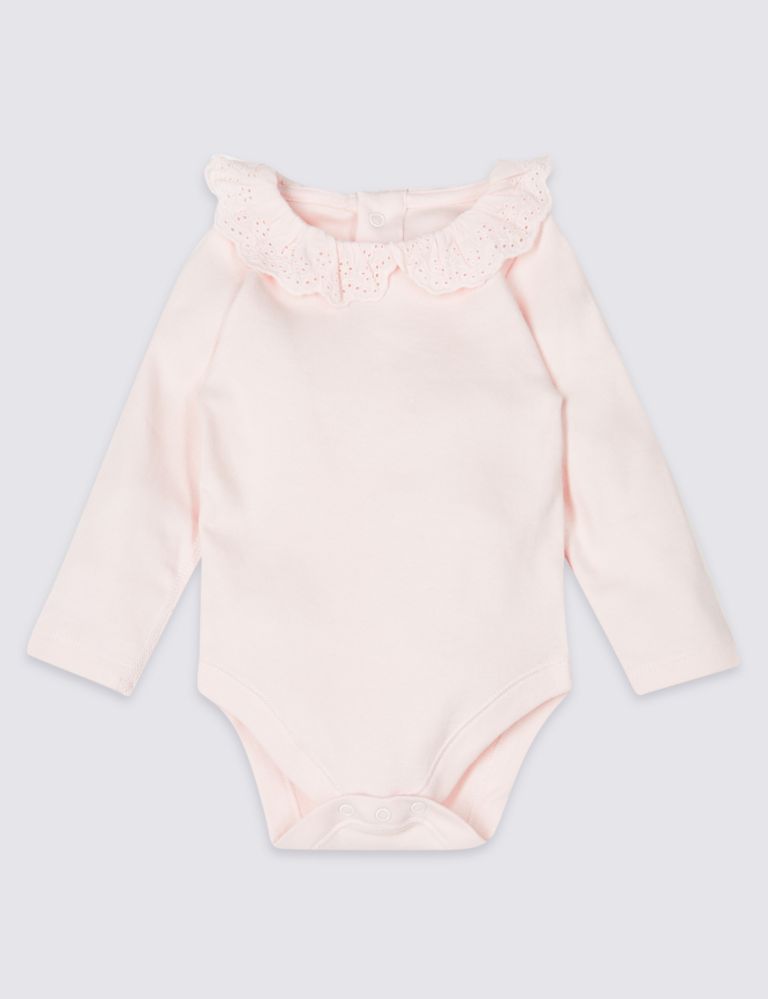 2 Pack Pure Cotton Bodysuits (6½lbs-12 Mths) 3 of 5