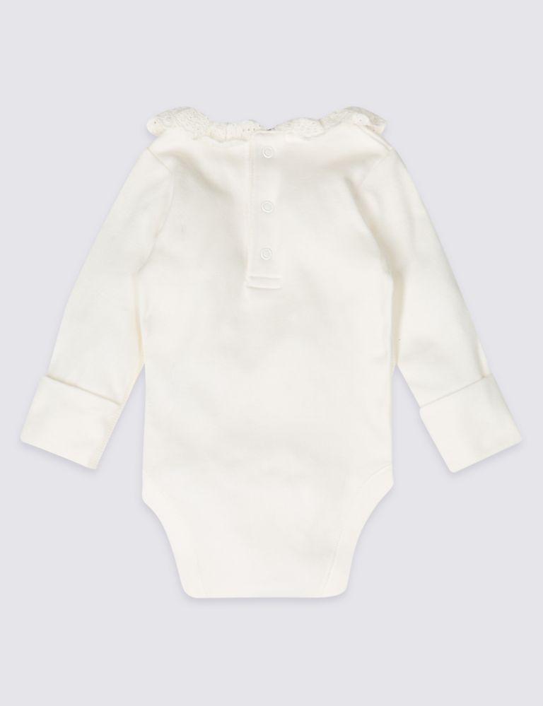 2 Pack Pure Cotton Bodysuits (6½lbs-12 Mths) 4 of 5