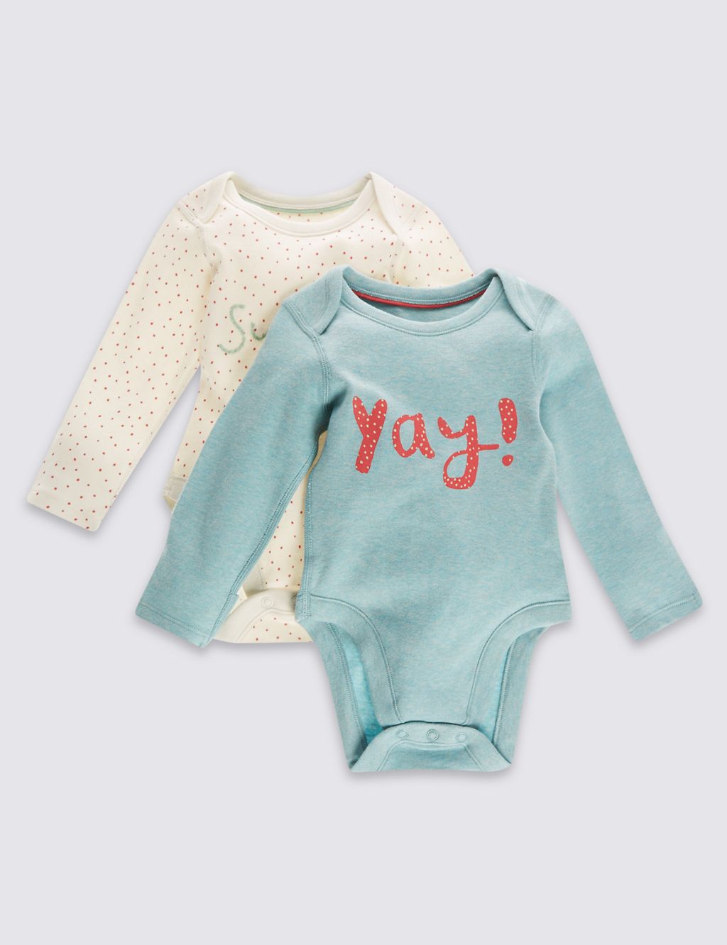 2 Pack Pure Cotton Bodysuits 3 of 6