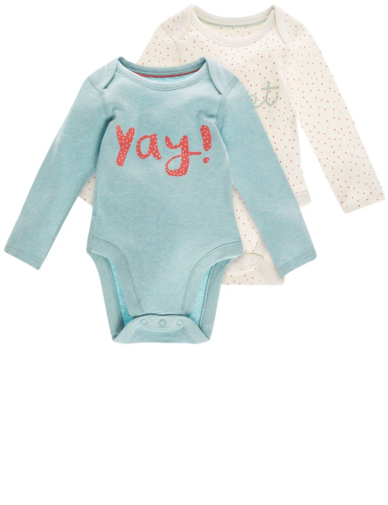 2 Pack Pure Cotton Bodysuits 5 of 6