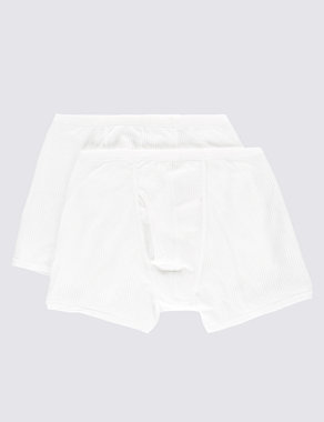 2 Pack Pure Cotton Cellular Trunks with StayNEW™ Image 2 of 3
