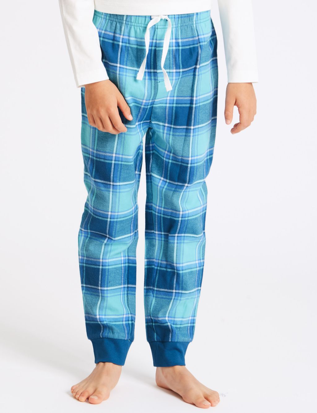 2 Pack Pure Cotton Checked Pyjamas (3-16 Years) 4 of 8