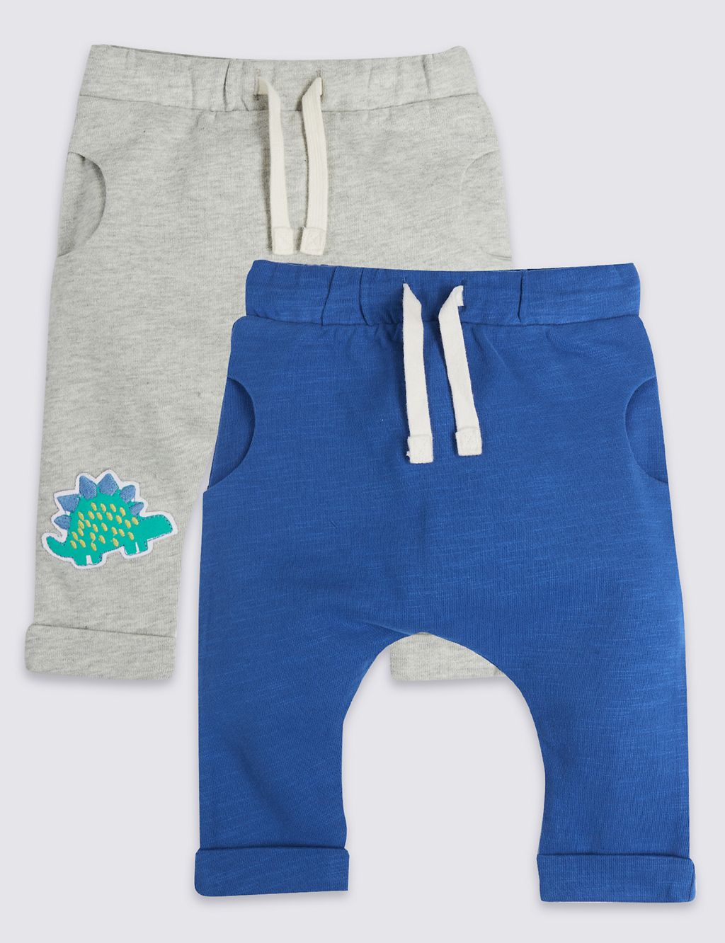 2 Pack Pure Cotton Drawstring Joggers 3 of 5