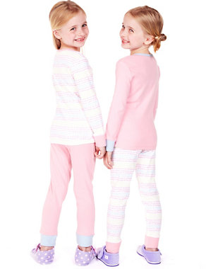 2 Pack Pure Cotton Dream & Spotted Pyjamas (1-7 Years) Image 2 of 3