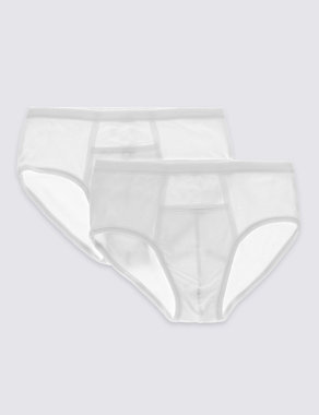 2 Pack Pure Cotton H-Fly Briefs with StayNEW™ Image 2 of 3