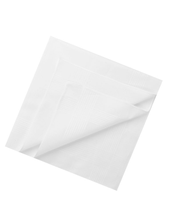2 Pack Pure Cotton Handkerchiefs Image 1 of 2