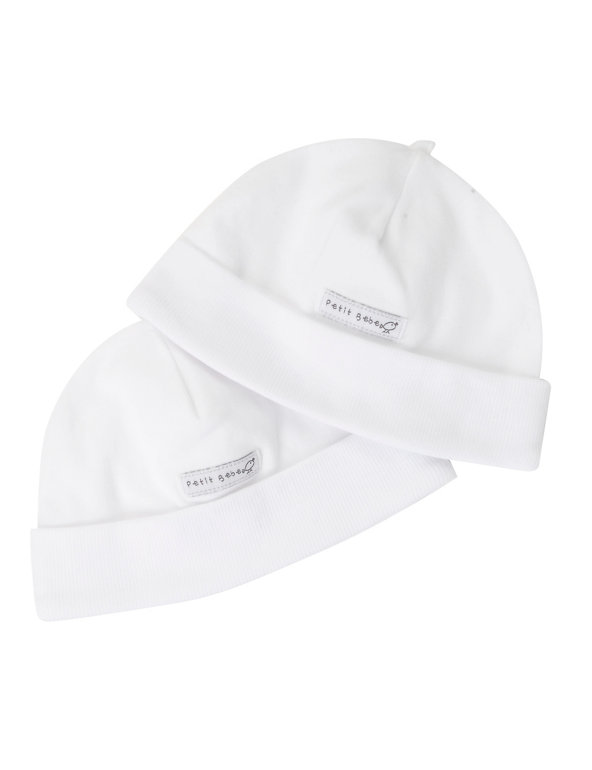 2 Pack Pure Cotton Hats Image 1 of 2