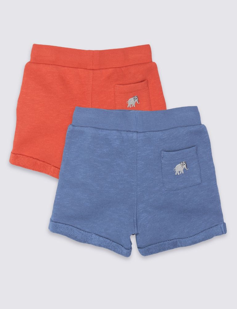 2 Pack Pure Cotton Jersey Shorts 2 of 4