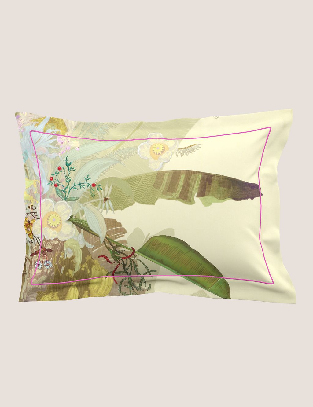2 Pack Pure Cotton Merian Palm Pillowcases 1 of 3