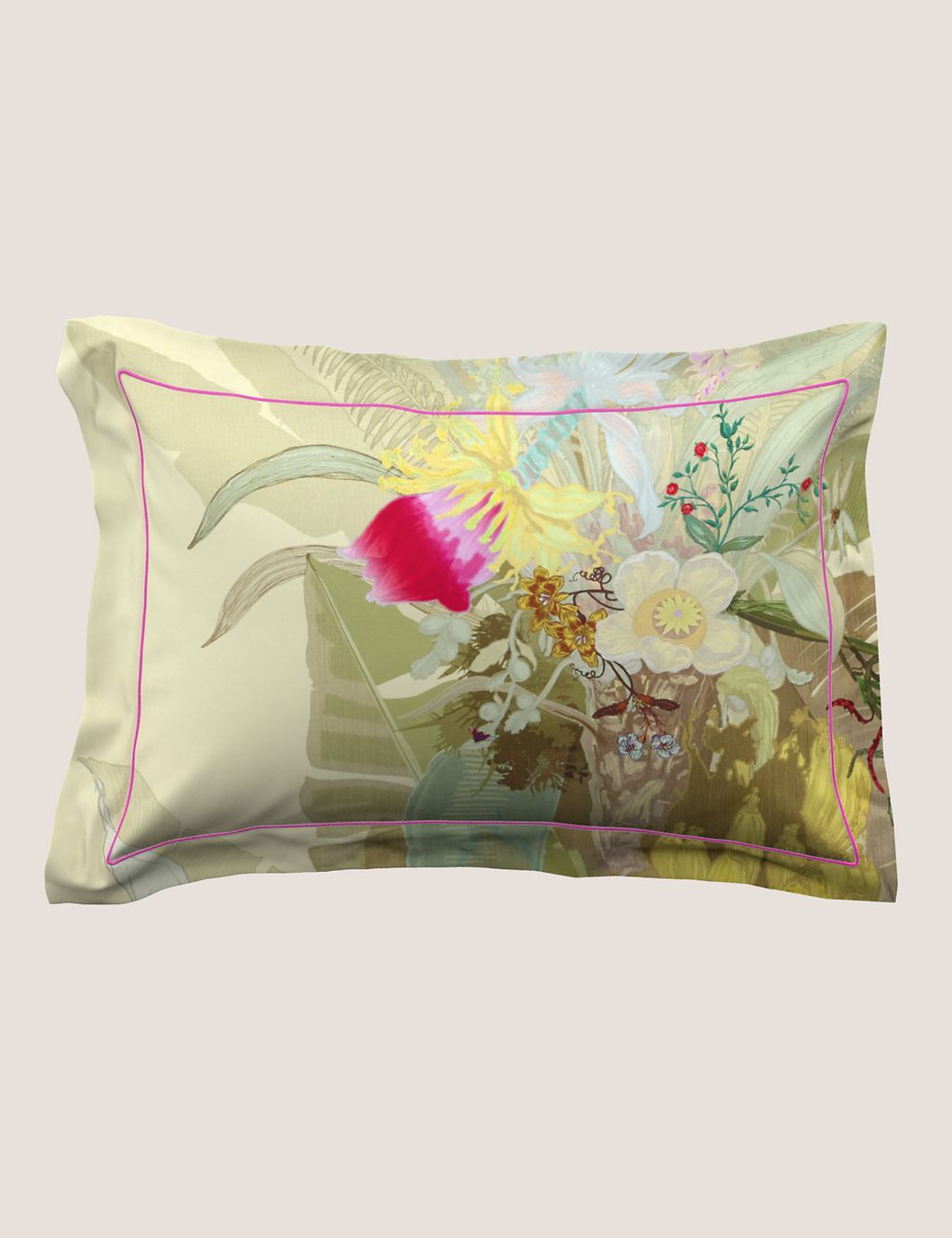 2 Pack Pure Cotton Merian Palm Pillowcases 2 of 3