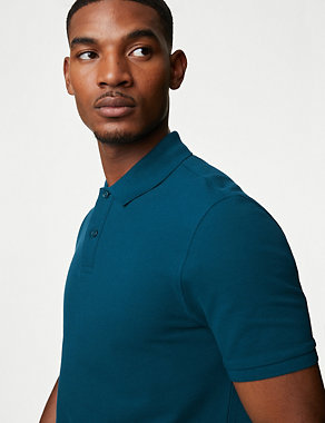 2 Pack Pure Cotton Polo Shirts Image 2 of 5