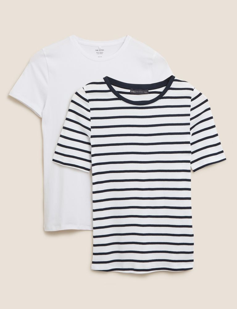 2 Pack Pure Cotton Regular Fit T-Shirts | M&S Collection | M&S