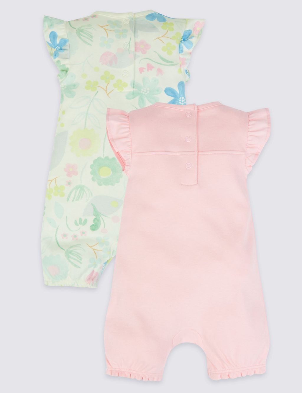2 Pack Pure Cotton Rompers 1 of 3