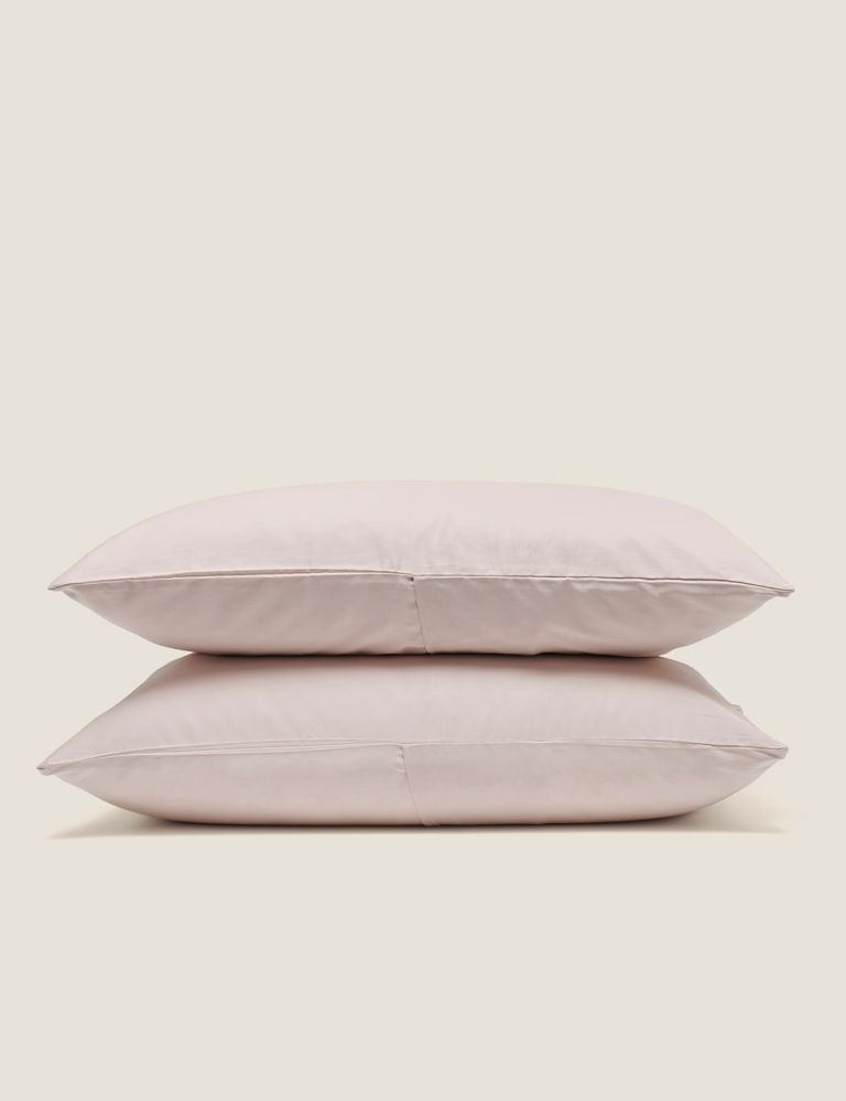 2 Pack Pure Cotton Sateen Luxe Pillowcases 1 of 4