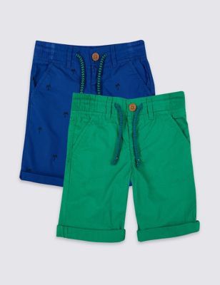 2 Pack Pure Cotton Shorts (3 Months - 7 Years) Image 2 of 7