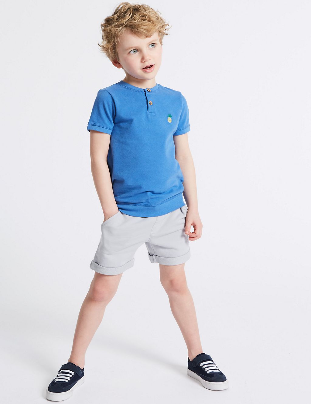 2 Pack Pure Cotton Shorts (3 Months - 7 Years) 1 of 5