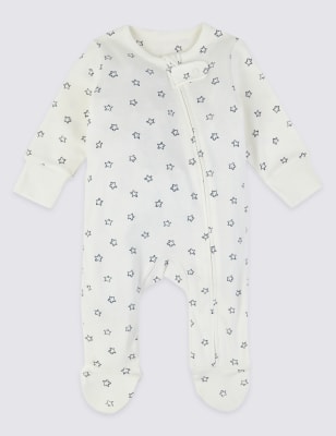 leopard print baby sleepsuit