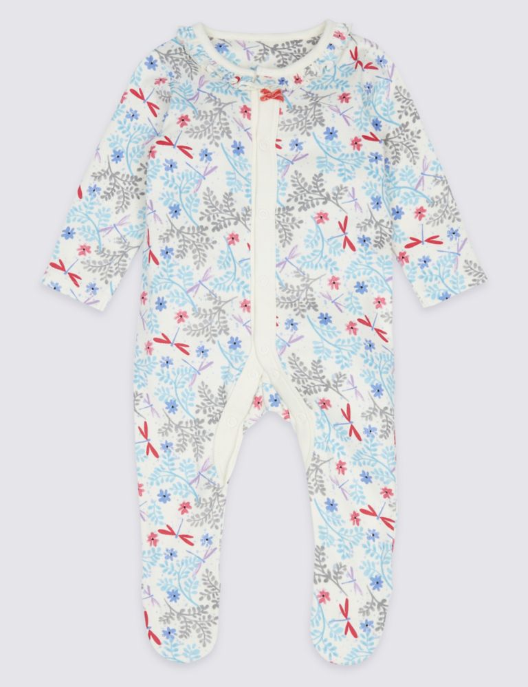 2 Pack Pure Cotton Sleepsuits 3 of 8