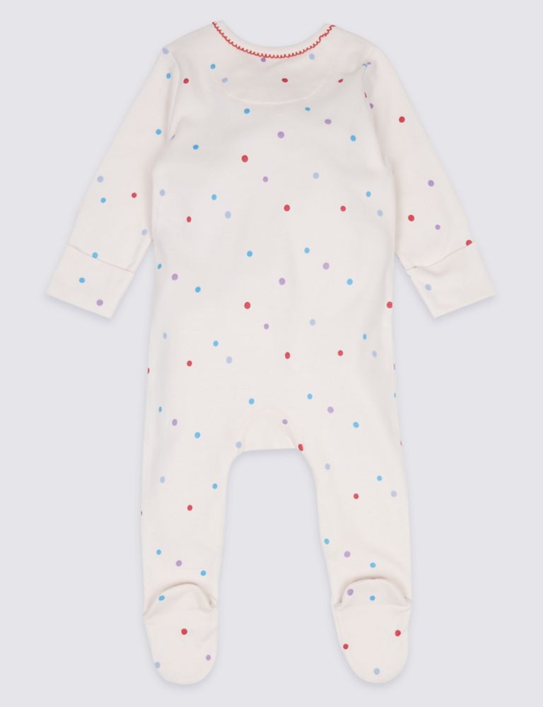 2 Pack Pure Cotton Sleepsuits 4 of 8