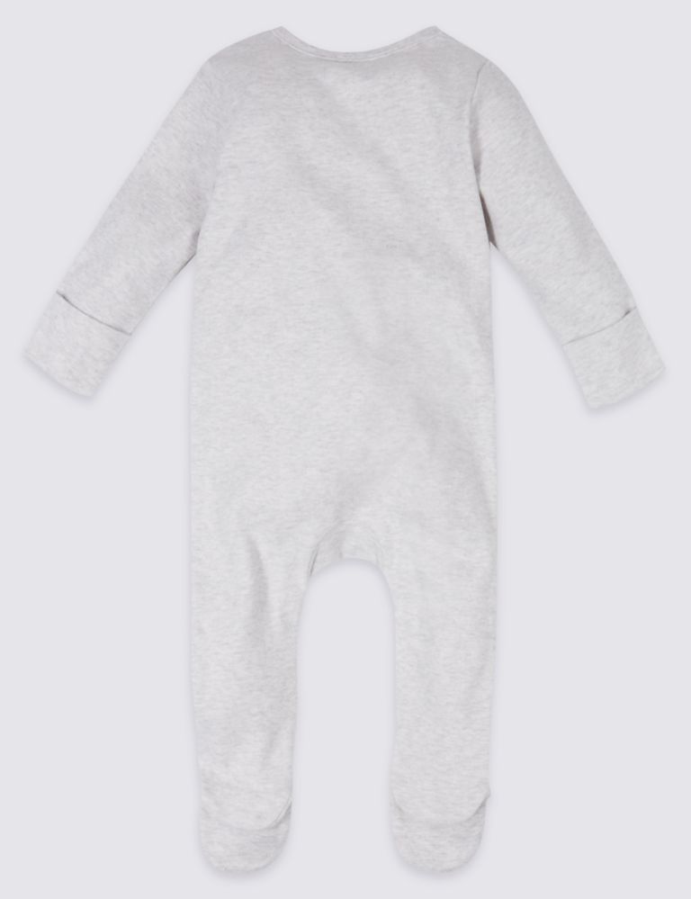 2 Pack Pure Cotton Sleepsuits 5 of 10