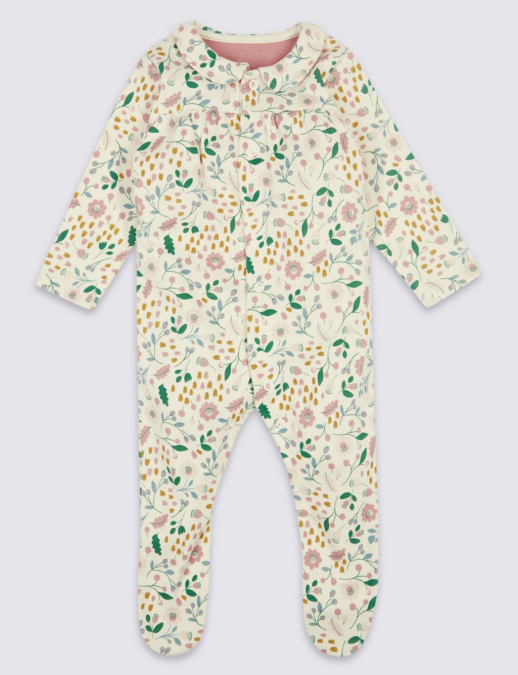 2 Pack Pure Cotton Sleepsuits 1 of 8