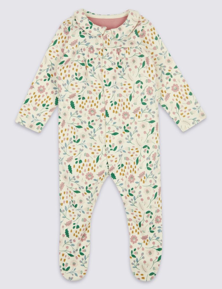 2 Pack Pure Cotton Sleepsuits 2 of 8